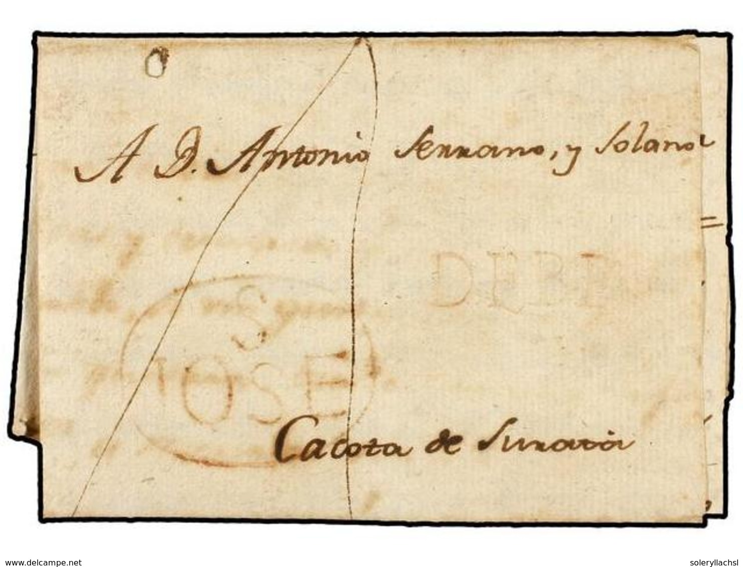 COLOMBIA. 1801 (6 Enero). SAN JOSE DE CUCUTA A CACOTA DE SUNAIA. Carta Completa Con Texto, Marca S. JOSE ... DE CUCUTA Y - Other & Unclassified