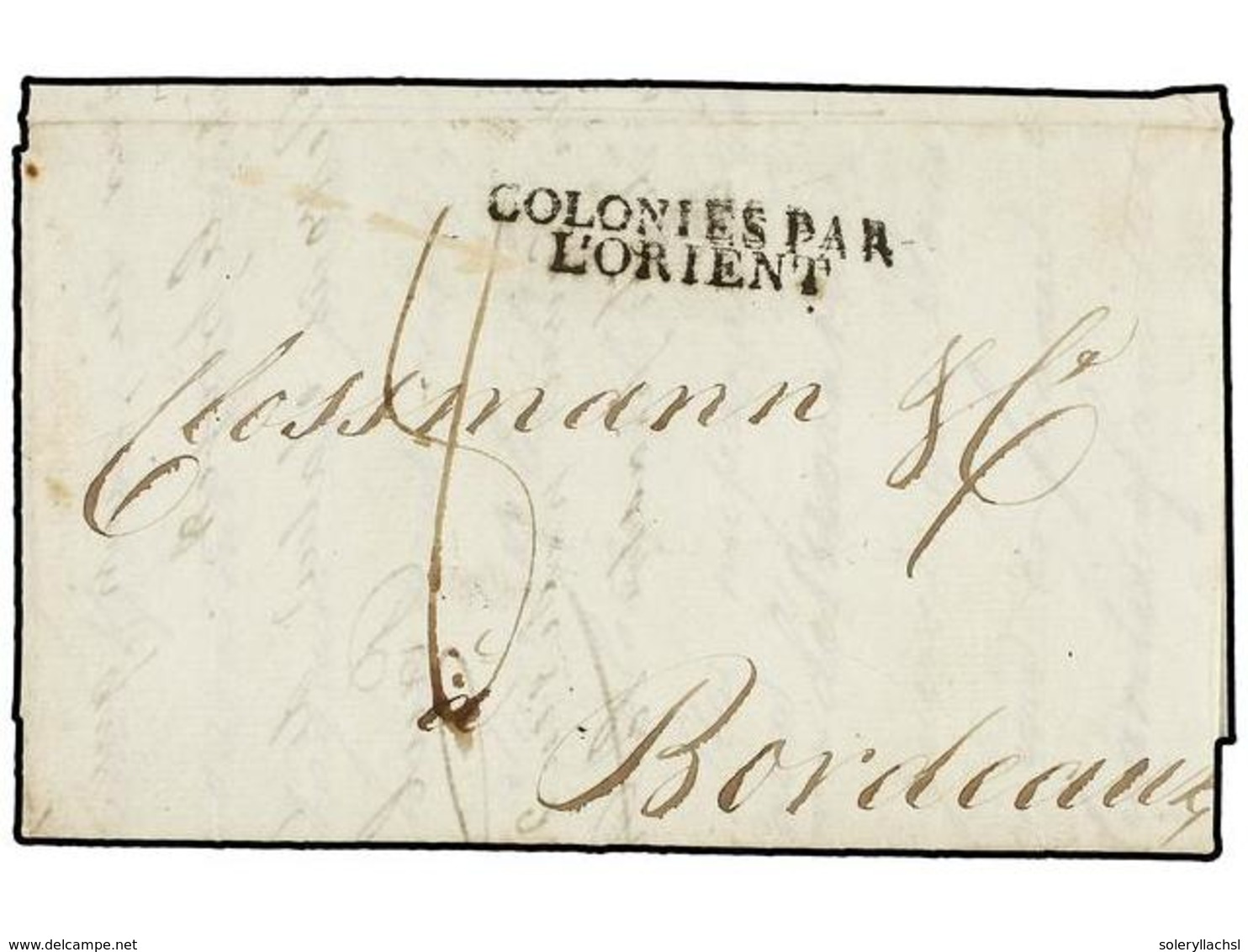 MAURICIO. 1802 (December 11). PORT NORD OUEST To BORDEAUX. Entire Letter With COLONIES PAR/L'ORIENT Entry Mark (salles 5 - Other & Unclassified