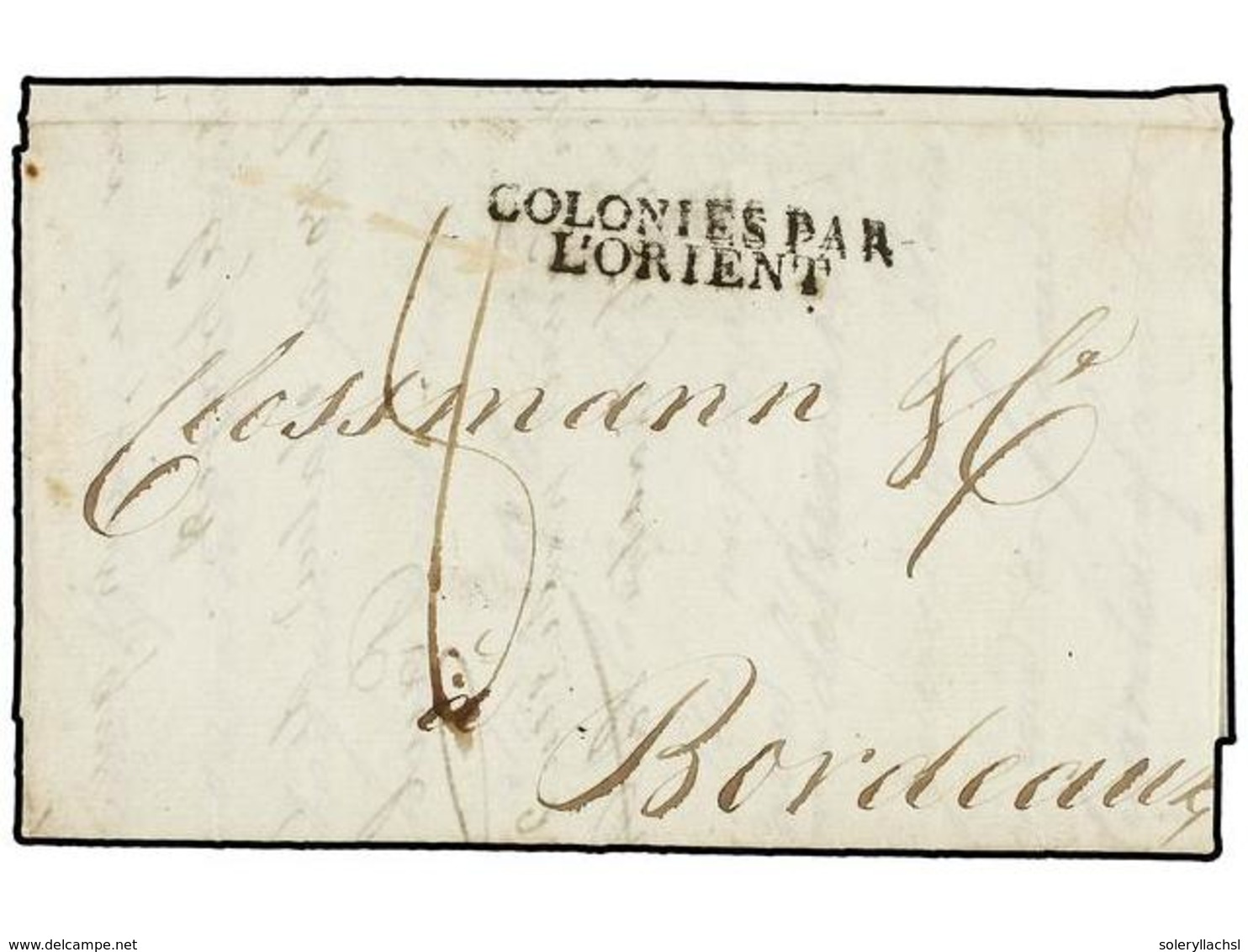 MAURICIO. 1802 (December 11). PORT NORD OUEST To BORDEAUX. Entire Letter With COLONIES PAR/L'ORIENT Entry Mark (salles 5 - Sonstige & Ohne Zuordnung