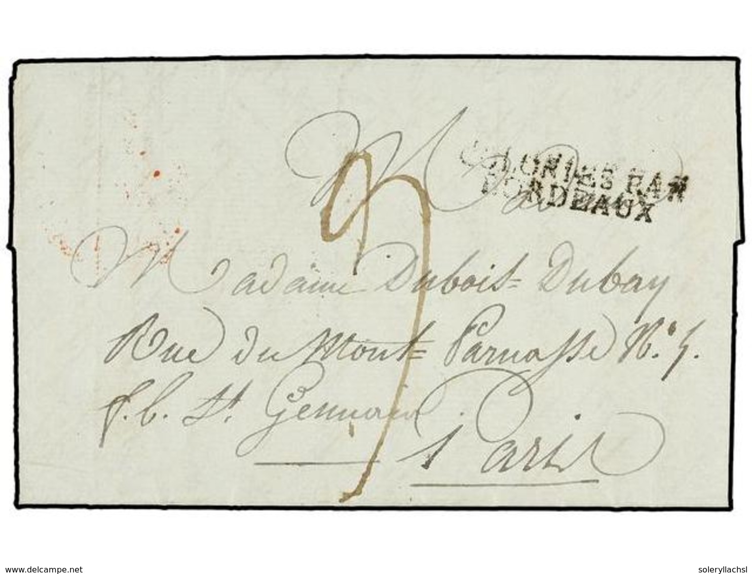 MAURICIO. 1809 (Mars 2). ILE DE FRANCE. PORT NAPOLEON To PARIS. Entire Letter With COLONIES PAR/BORDEAUX Entry Mark (Sal - Sonstige & Ohne Zuordnung