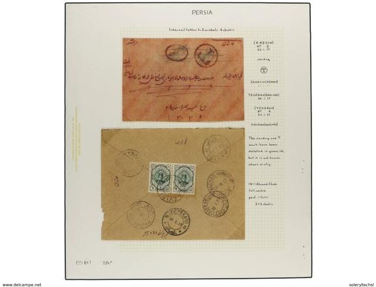 IRAN. 1911-21 Issue. Nine Covers With POSTAGE DUE Markings. Interesting Group. (See Web). - Other & Unclassified