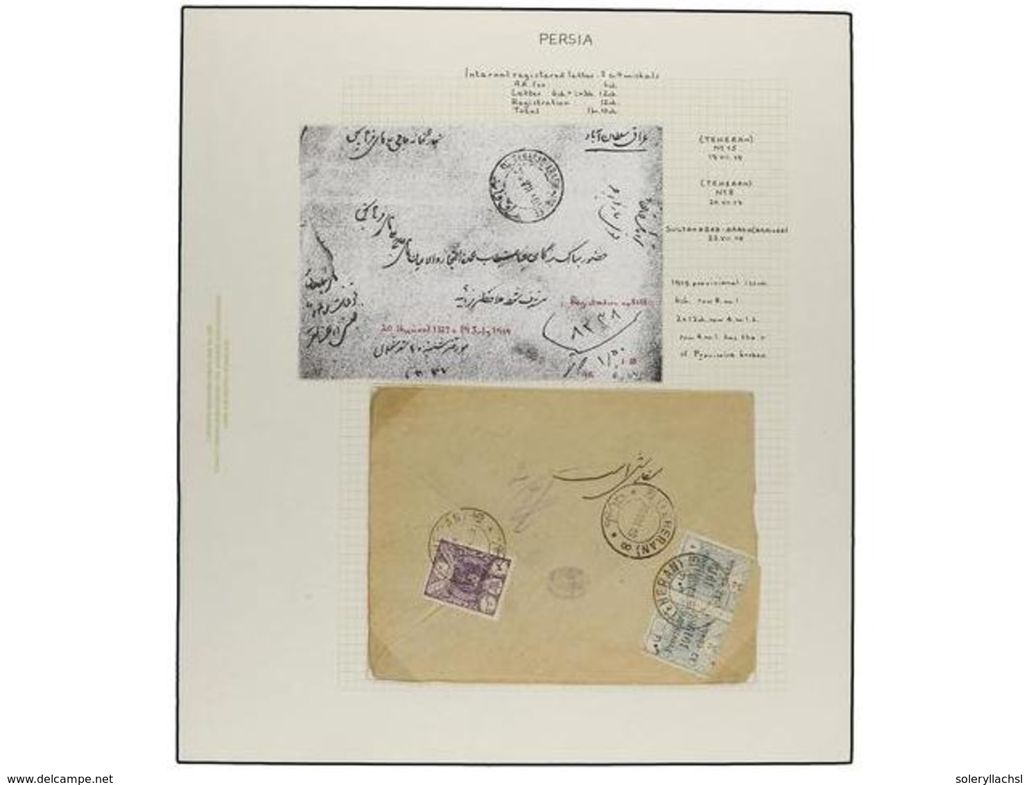 IRAN. 1919. PROVISIONAL ISSUE. Eighty-nine Covers Diverse Frankings, Including Mixed Frankings With The 1911-21 Issue, P - Otros & Sin Clasificación