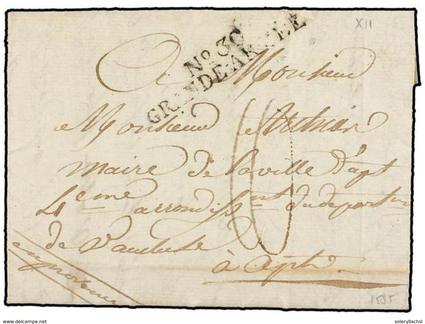 POLONIA. 1808 (June 4). GOLDBERG (today ZLOTORYJA, Poland) To FRANCE. Entire Letter With Nº 30 GRANDE ARMEE Mark. - Other & Unclassified
