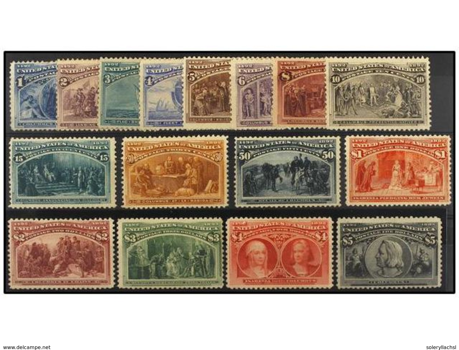 */(*) ESTADOS UNIDOS. Sc.230/45. 1893. SERIE COMPLETA, Buenos Centrajes En General, Algunos Valores Goma Removida. Buena - Other & Unclassified