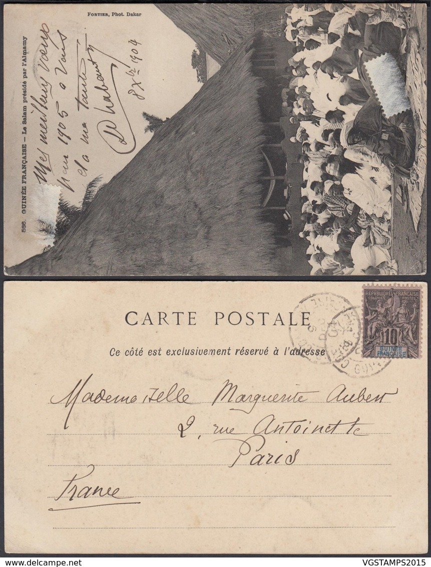 Colonies Françaises - CP Guinée Nº586 " GUINEE FRANÇAISES - Le Salam Présidé Par L'Almamy "  (5G) DC1189 - Autres & Non Classés