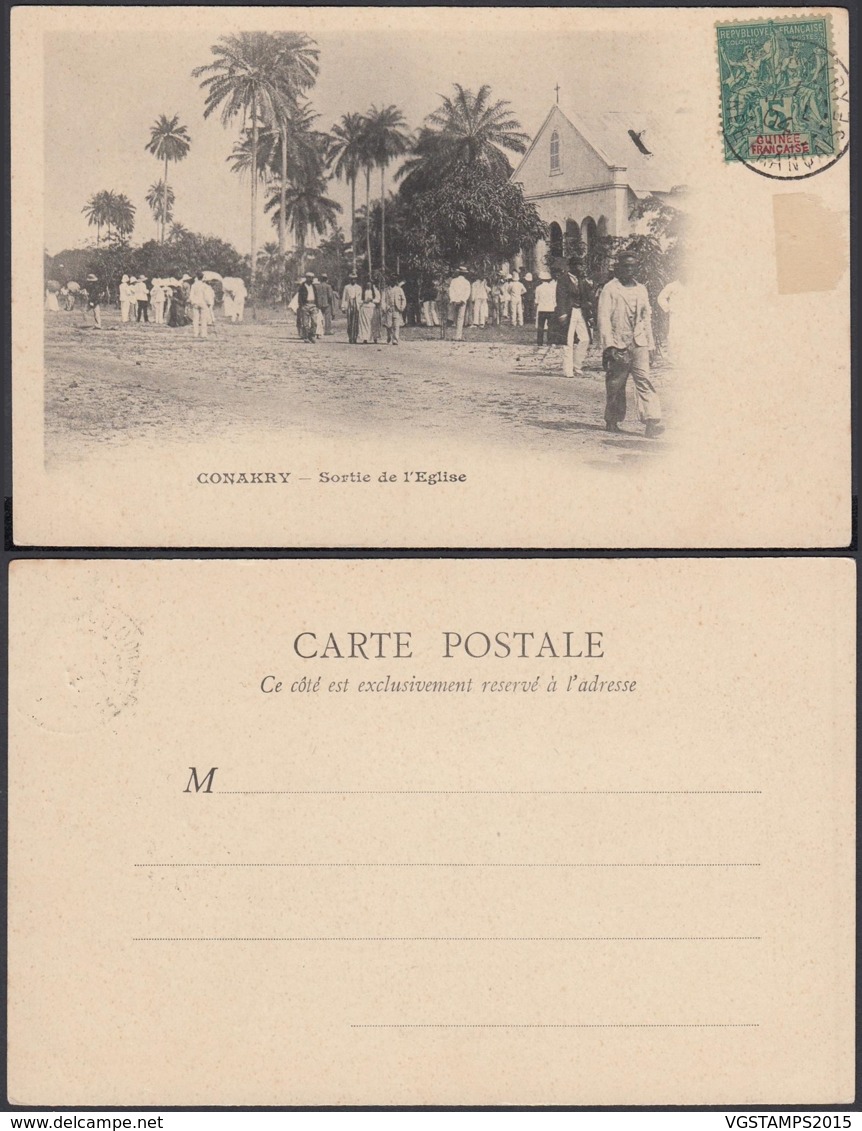 Colonies Françaises - CP Guinée " CONAKRY - Sortie De L'Eglise "  (5G) DC1191 - Other & Unclassified