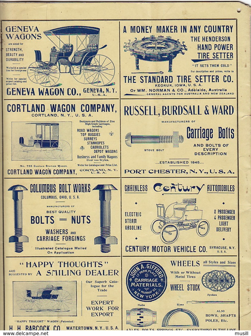 Export Carriage Monthly. August 1901. Vol. 3. N° 5. Seneca Indian Chief. Ghost Dance. - 1900-1949