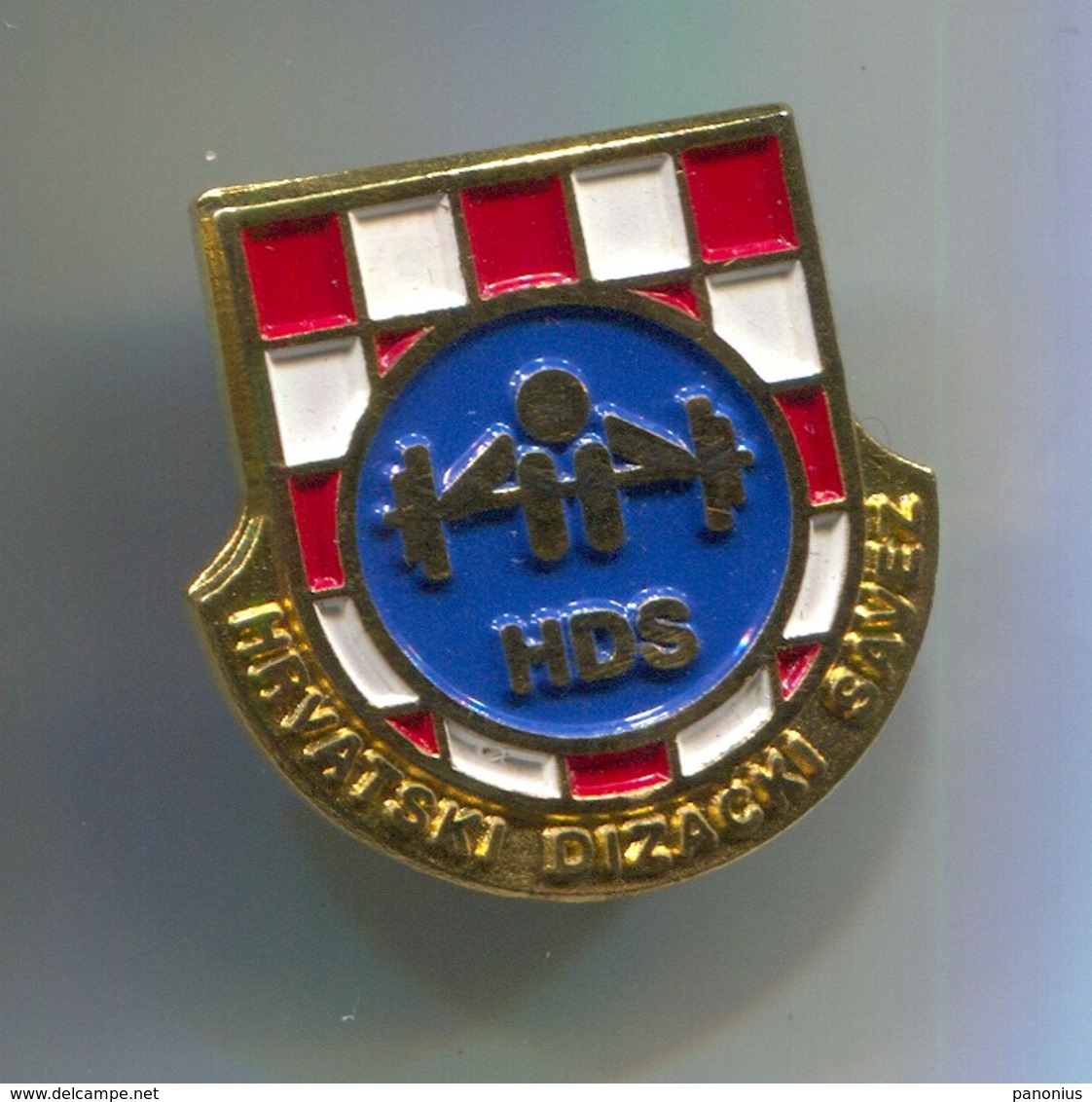 WEIGHTLIFTING FEDERATION CROATIA - Gewichtheben, Pin, Badge, Abzeichen - Weightlifting