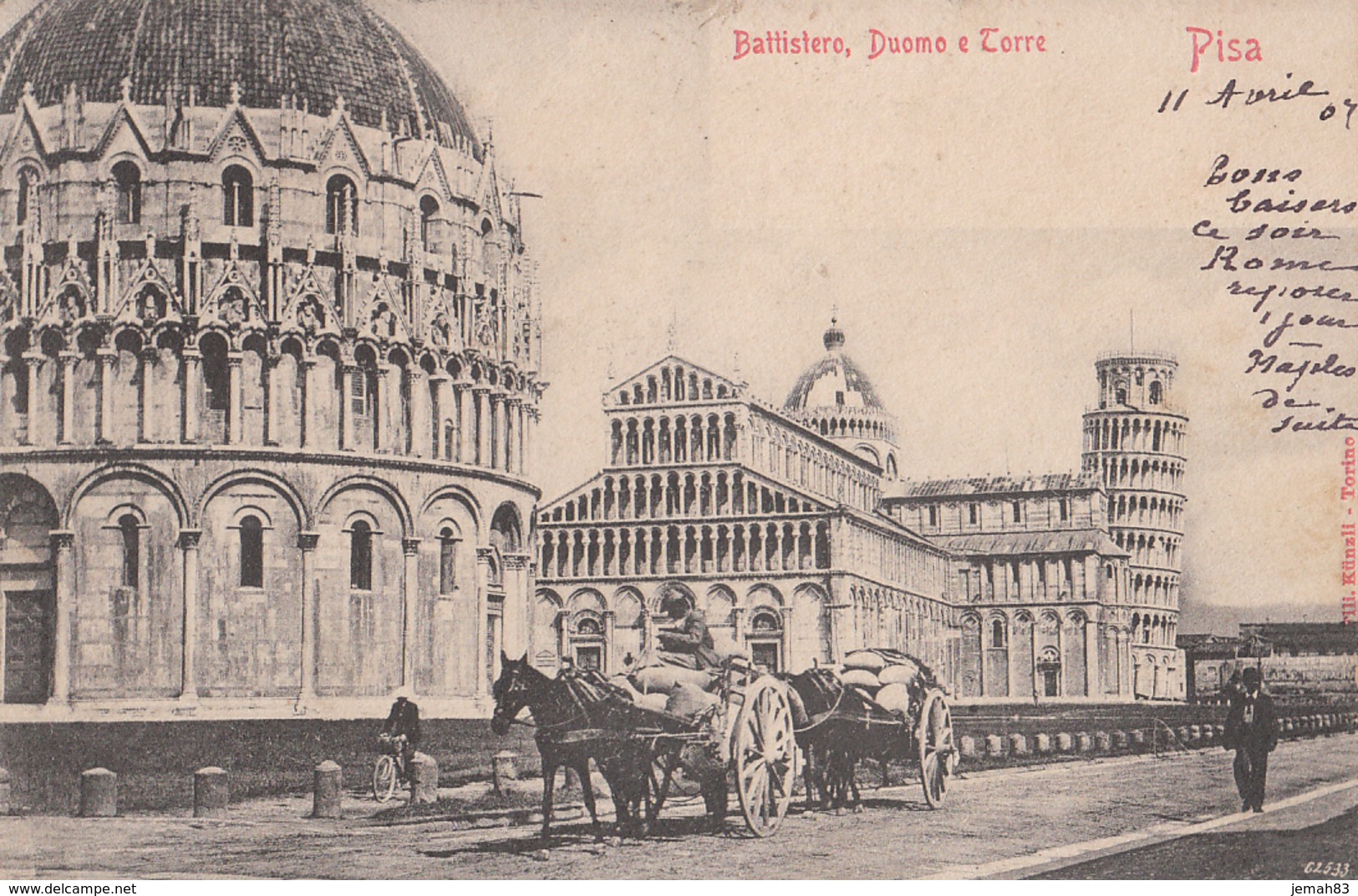 Pisa Battistero Duomo E Torre 1904 (LOT AE 25) - Pisa