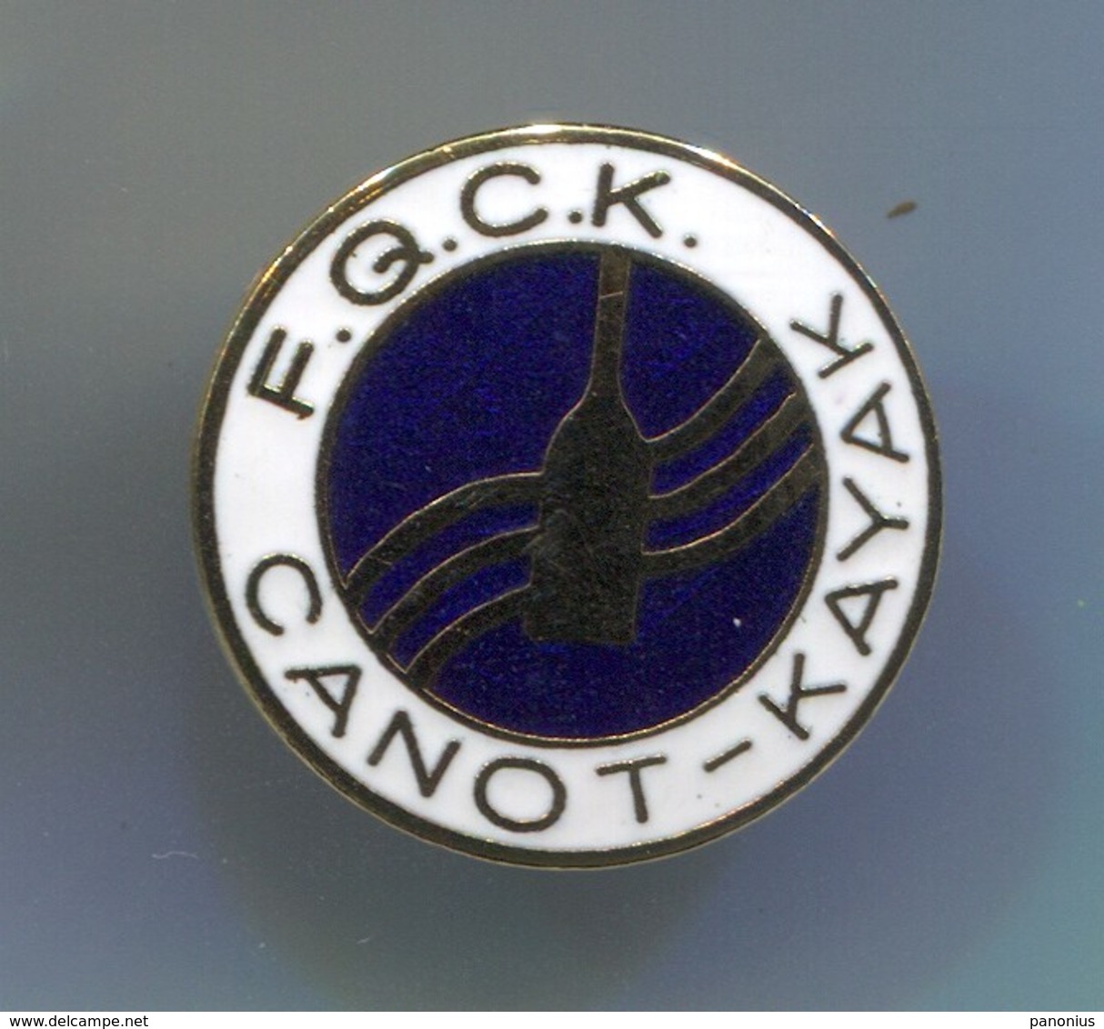 Rowing Canoe Kayak - FQCK, Federation Quebec Canada, Enamel Pin, Badge, Abzeichen - Aviron