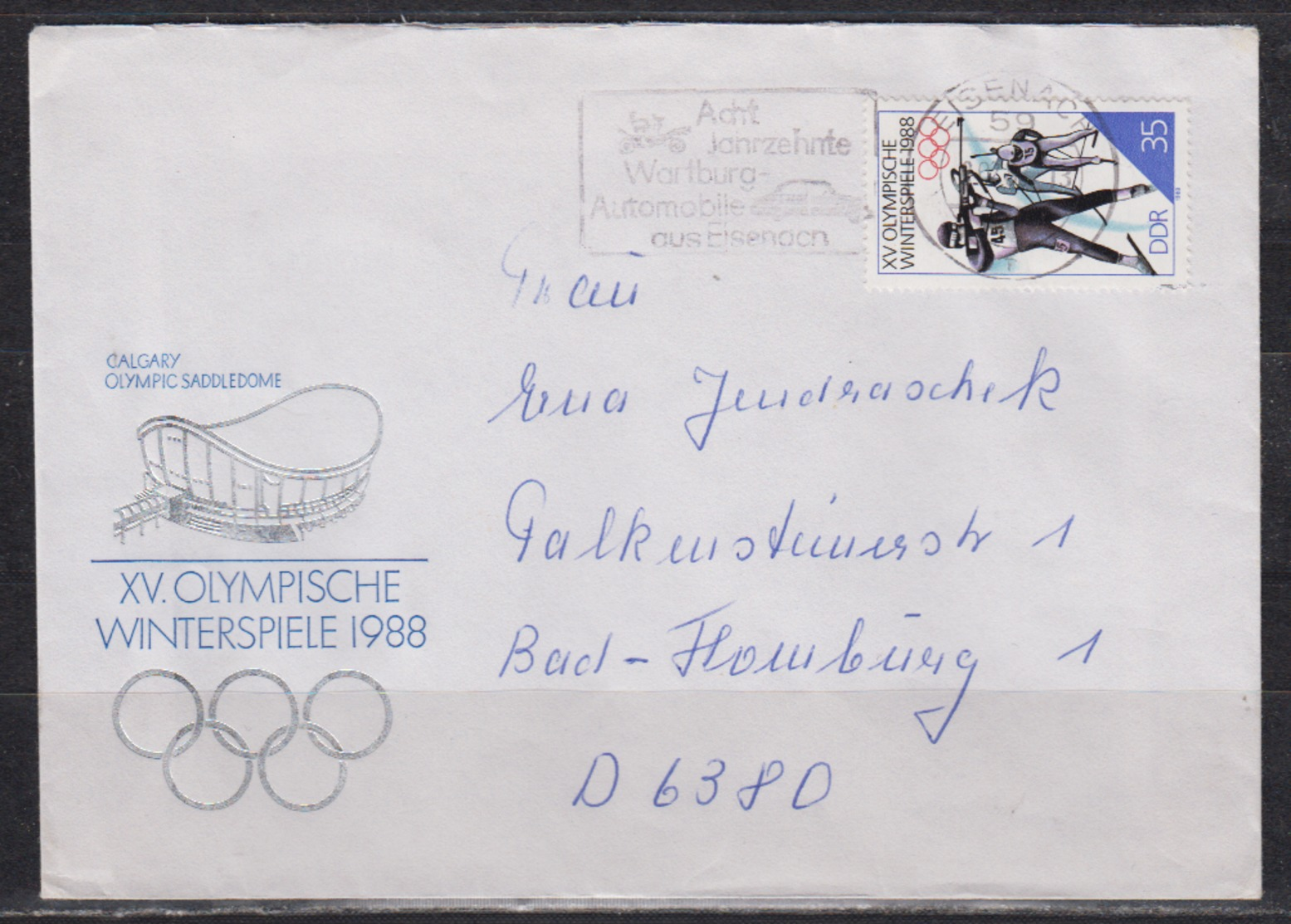 DDR Olympische Winterspiele 1988 MiNo. 3143 PF I: Punkt Hinter XV Fehlt (120.-) - Abarten Und Kuriositäten