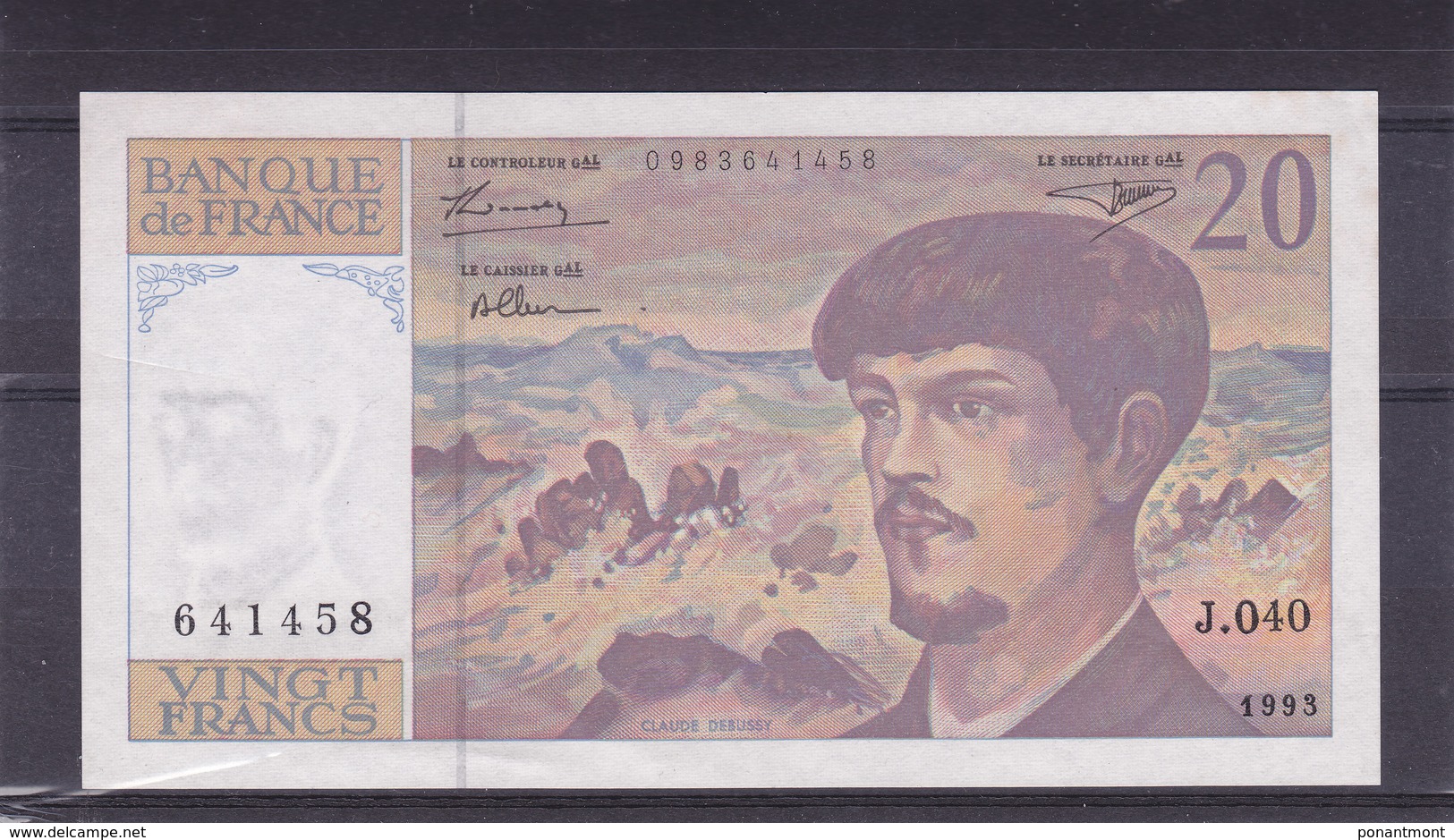 20 Francs Debussy 1993 Neuf +  2 Pièces : 10 Fr ( 1986 ) Et 2 Fr ( Guynemer 1997 ) - 20 F 1980-1997 ''Debussy''