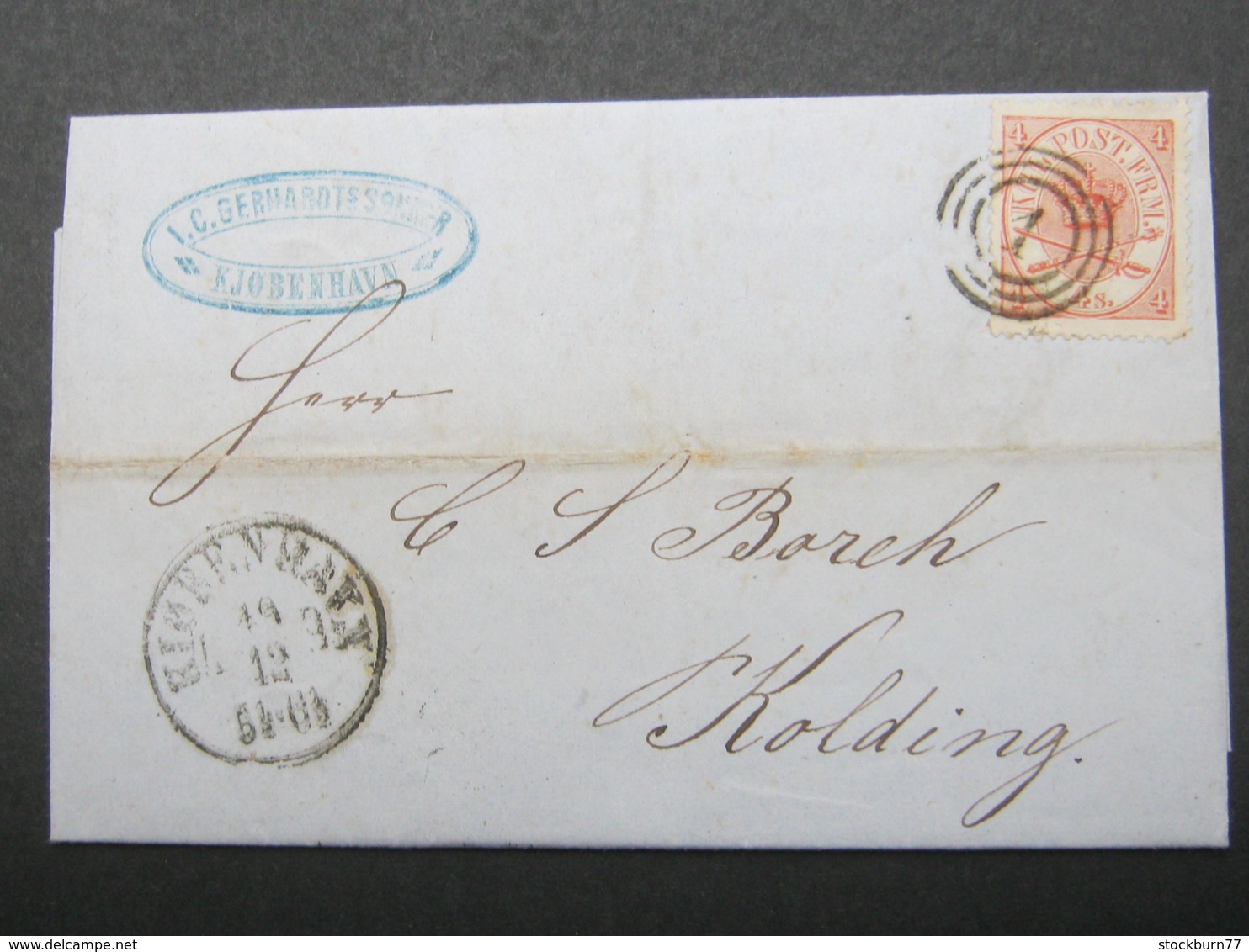 1861 , Brief  Mit Nummernstempel  Aus Kopenhagen - Storia Postale