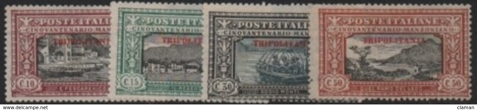 Italian Colonies-Italiennes (TRIPOLITANIA) 1924 Italian Stamps-Timbres Italie (1923) Manzoni (Overprinted/Surchargés) * - Tripolitania