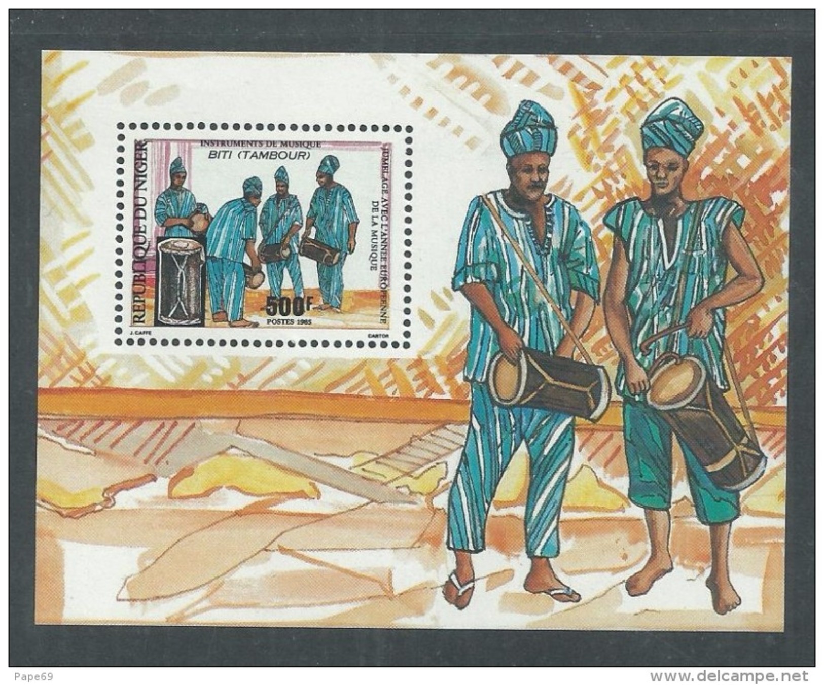 Niger BF N° 49 XX Jumelage Avec L'année Européenne De La Musique,  Le Bloc Sans Charnière, TB - Niger (1960-...)