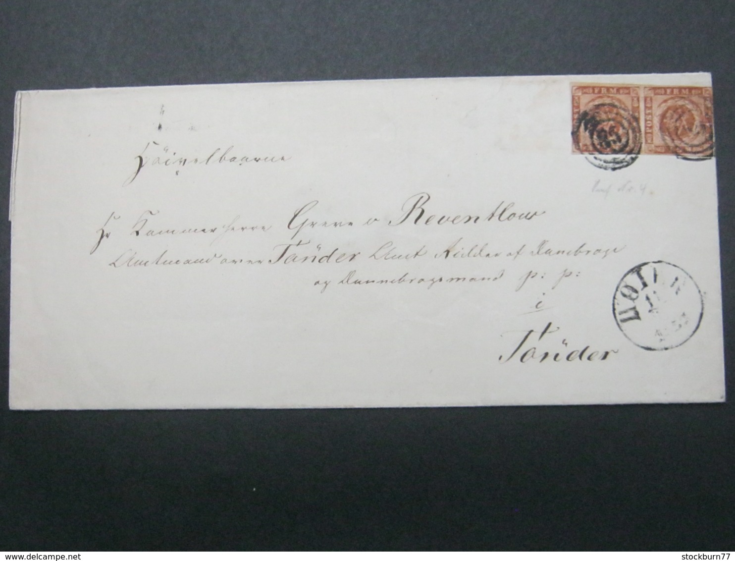 Brief  Mit Nummernstempel  Aus Hoyer , Pair - Briefe U. Dokumente