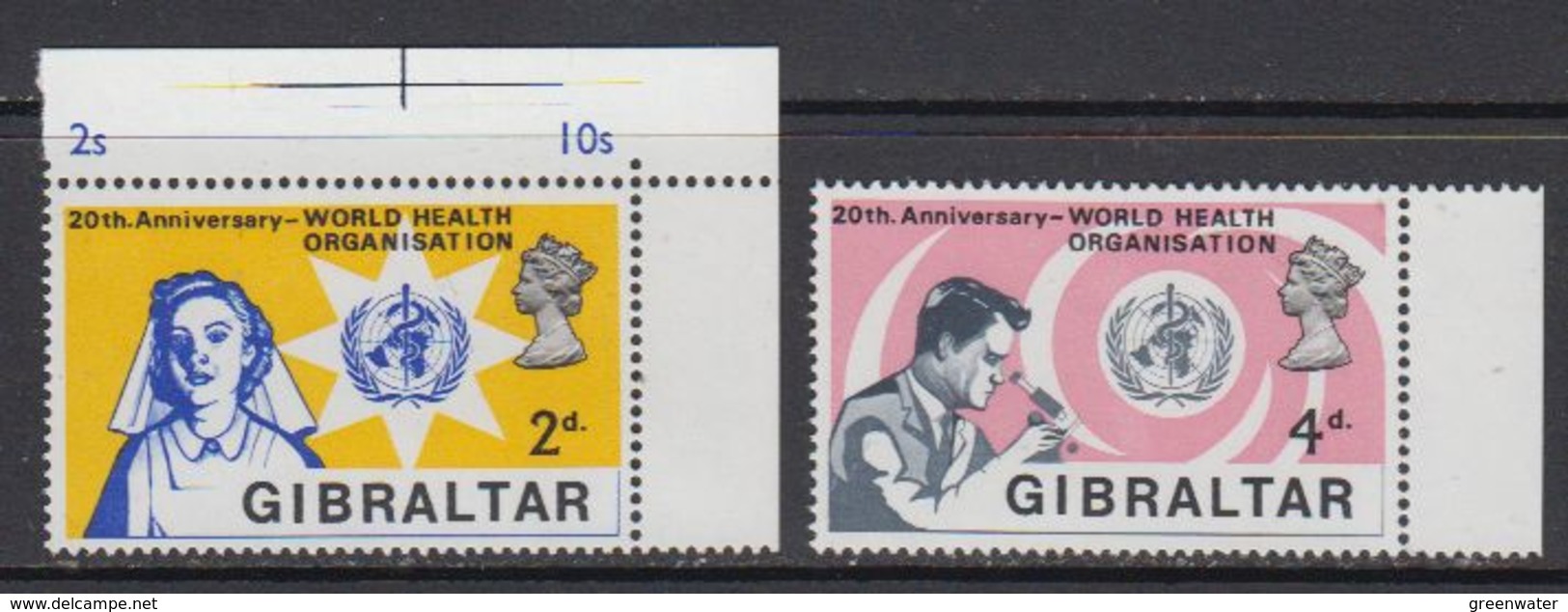 Gibraltar 1968 WHO 2v ** Mnh (41506D) - Gibraltar