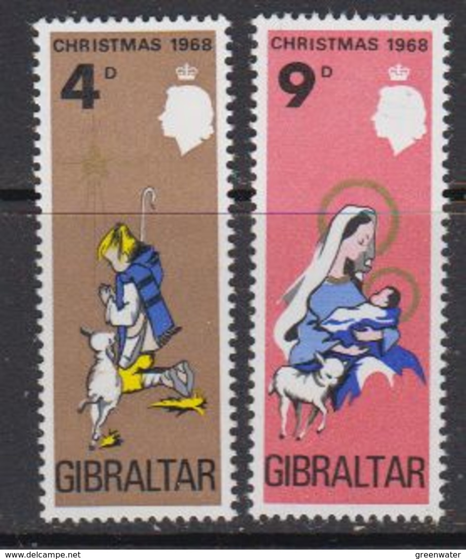 Gibraltar 1968 Christmas 2v ** Mnh (41506E) - Gibraltar