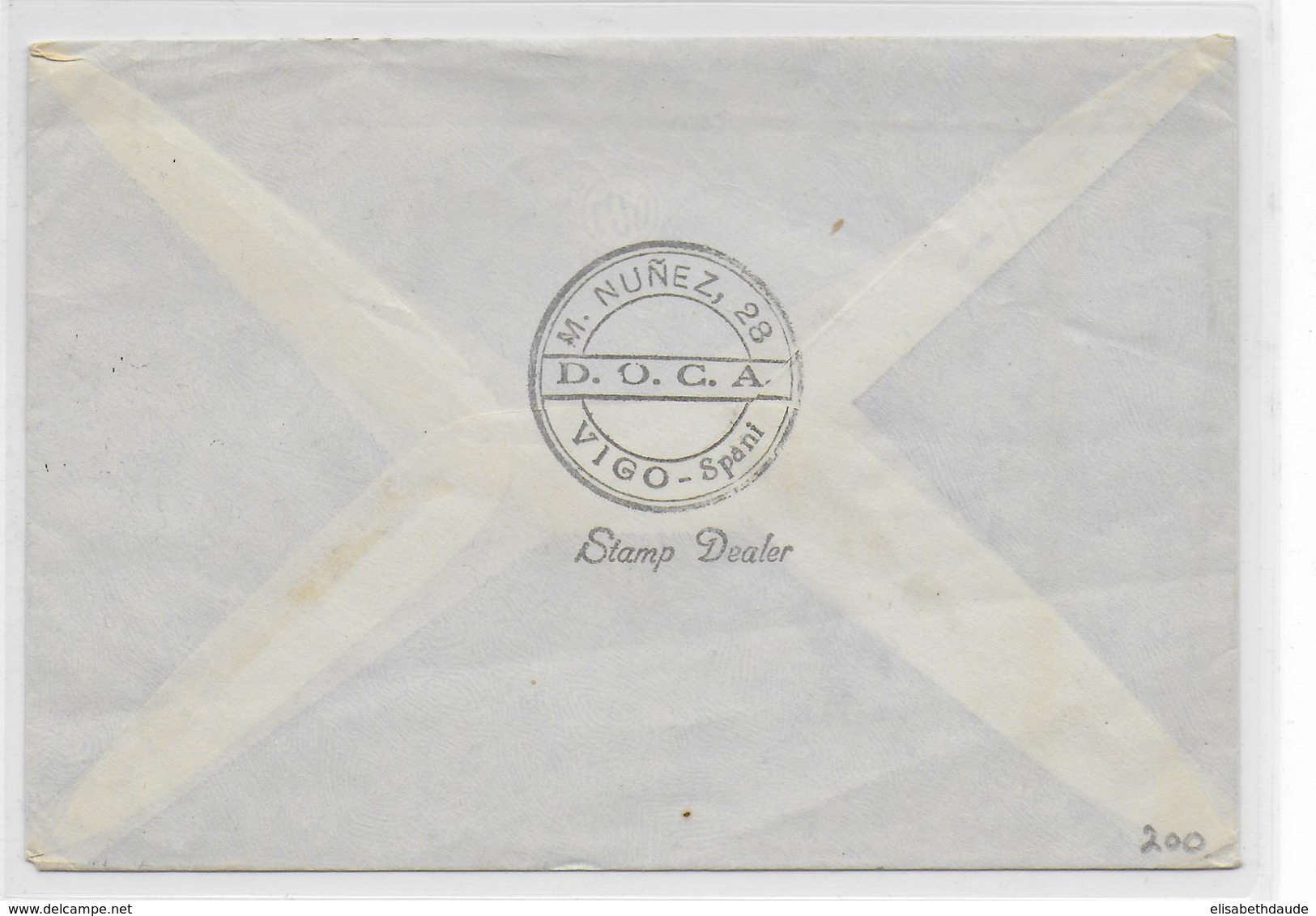 ESPAGNE - 1936 - ENVELOPPE De VIGO => NEW YORK (USA) - Storia Postale