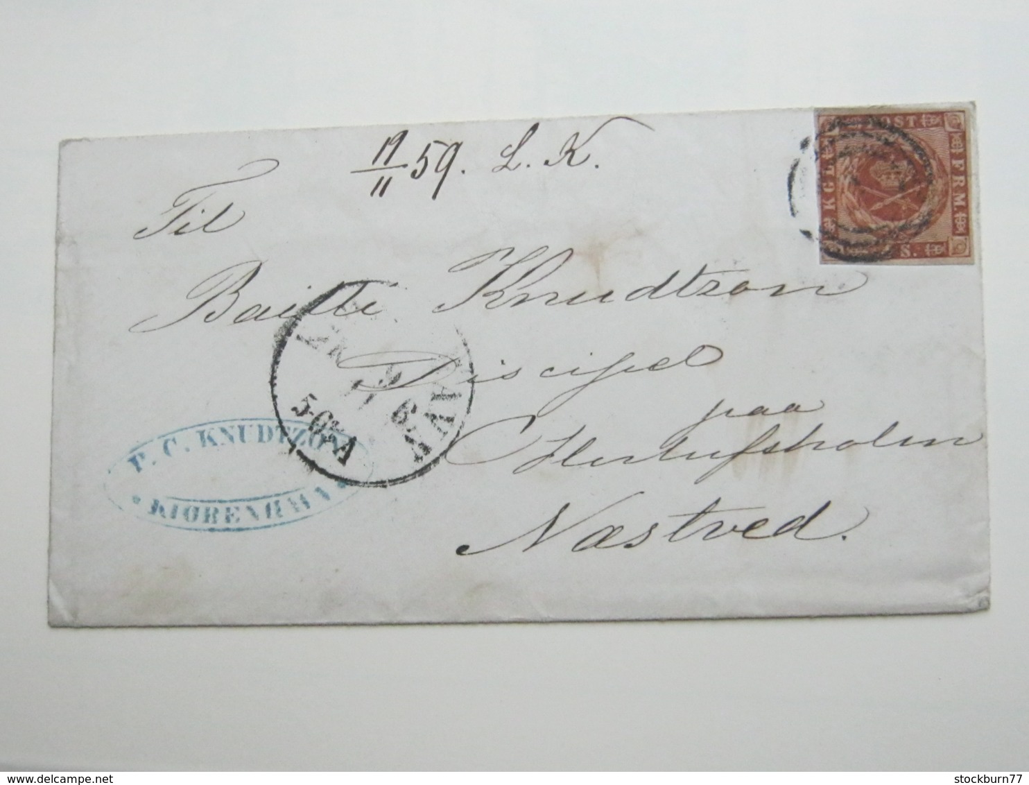 Brief  Mit Nummernstempel  Aus Kopenhagen - Storia Postale