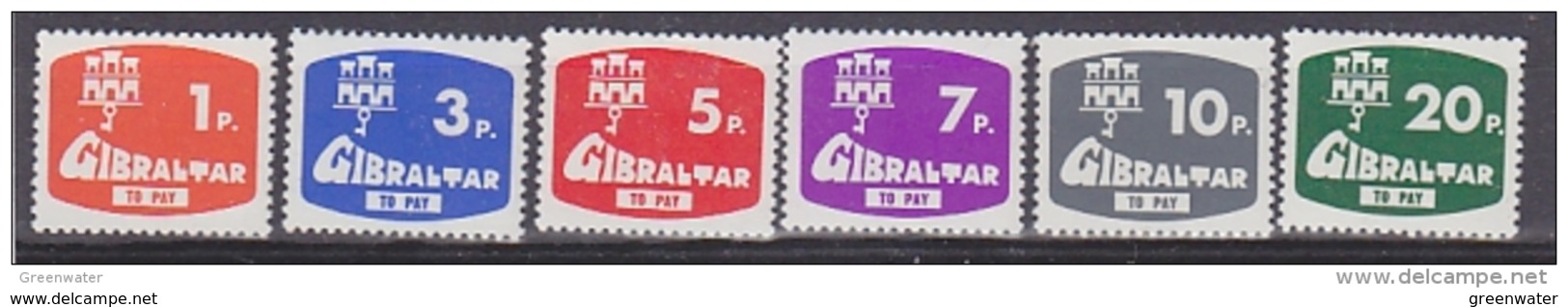 Gibraltar 1976 Postage Due 6v ** Mnh (41506P) - Gibraltar