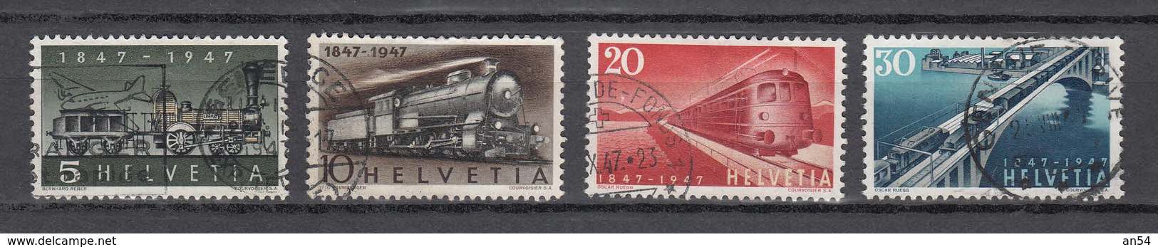 1945    N° 275 -276-277 à 279      OBLITERES  COTE 6.00  FRS.  VENDU à 12%       CATALOGUE ZUMSTEIN - Used Stamps