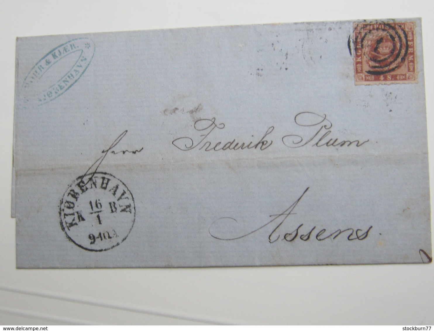 1864 ,Brief  Mit Nummernstempel 1 - Storia Postale