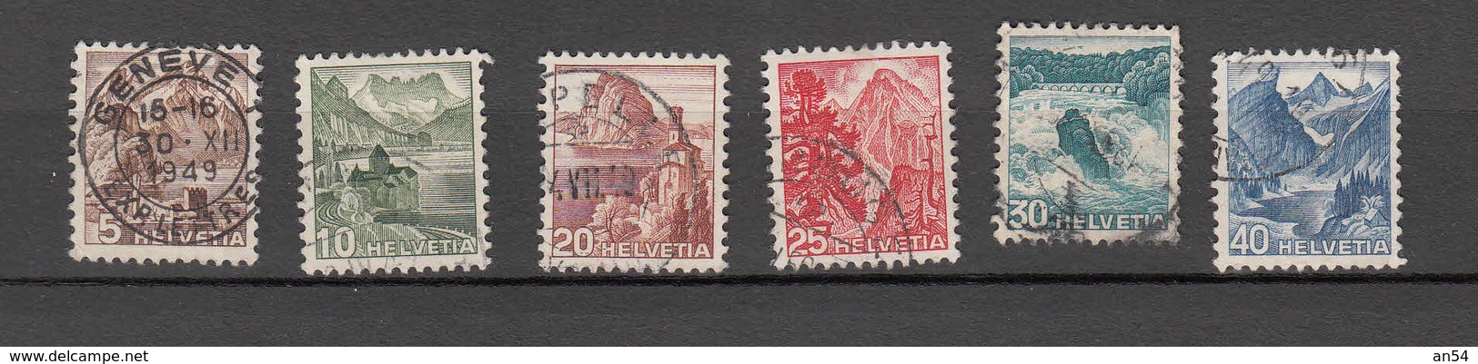 1948    N° 285 à 290      OBLITERES  COTE 20.00  FRS.  VENDU à 12%       CATALOGUE ZUMSTEIN - Used Stamps