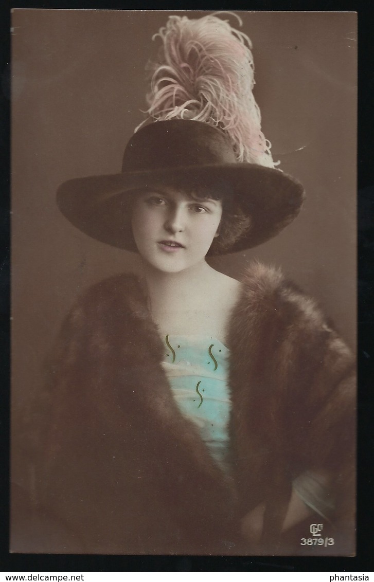 SERIE 3 CPA * JEUNE FEMME * JOLIE CHAPEAU * 1913 - Women