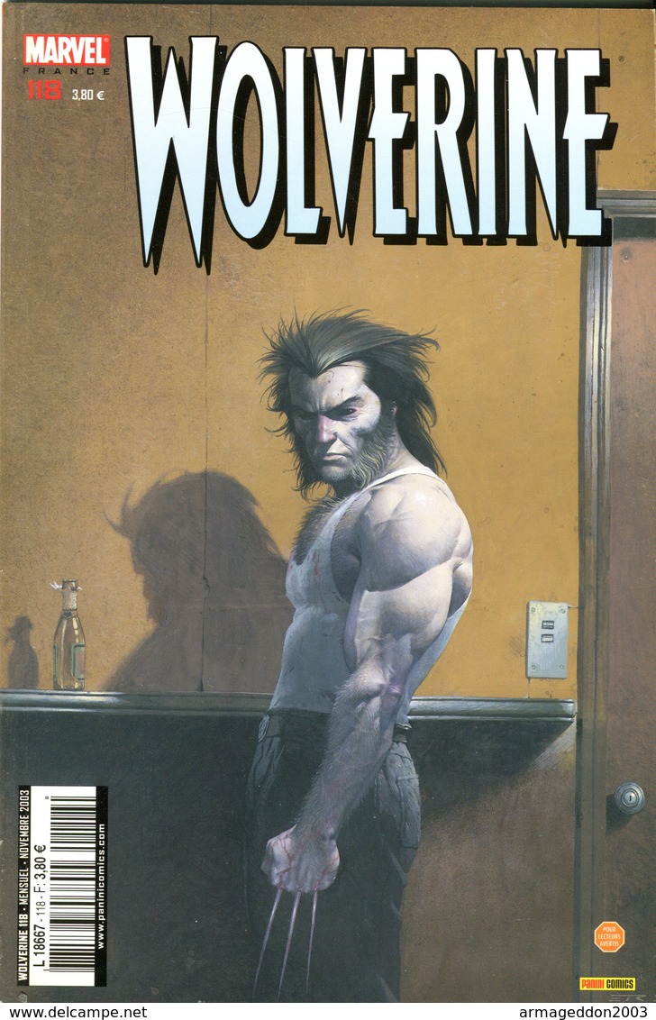 BD COMICS MARVEL FRANCE WOLVERINE N°118 PANINI 2003 - Volverine