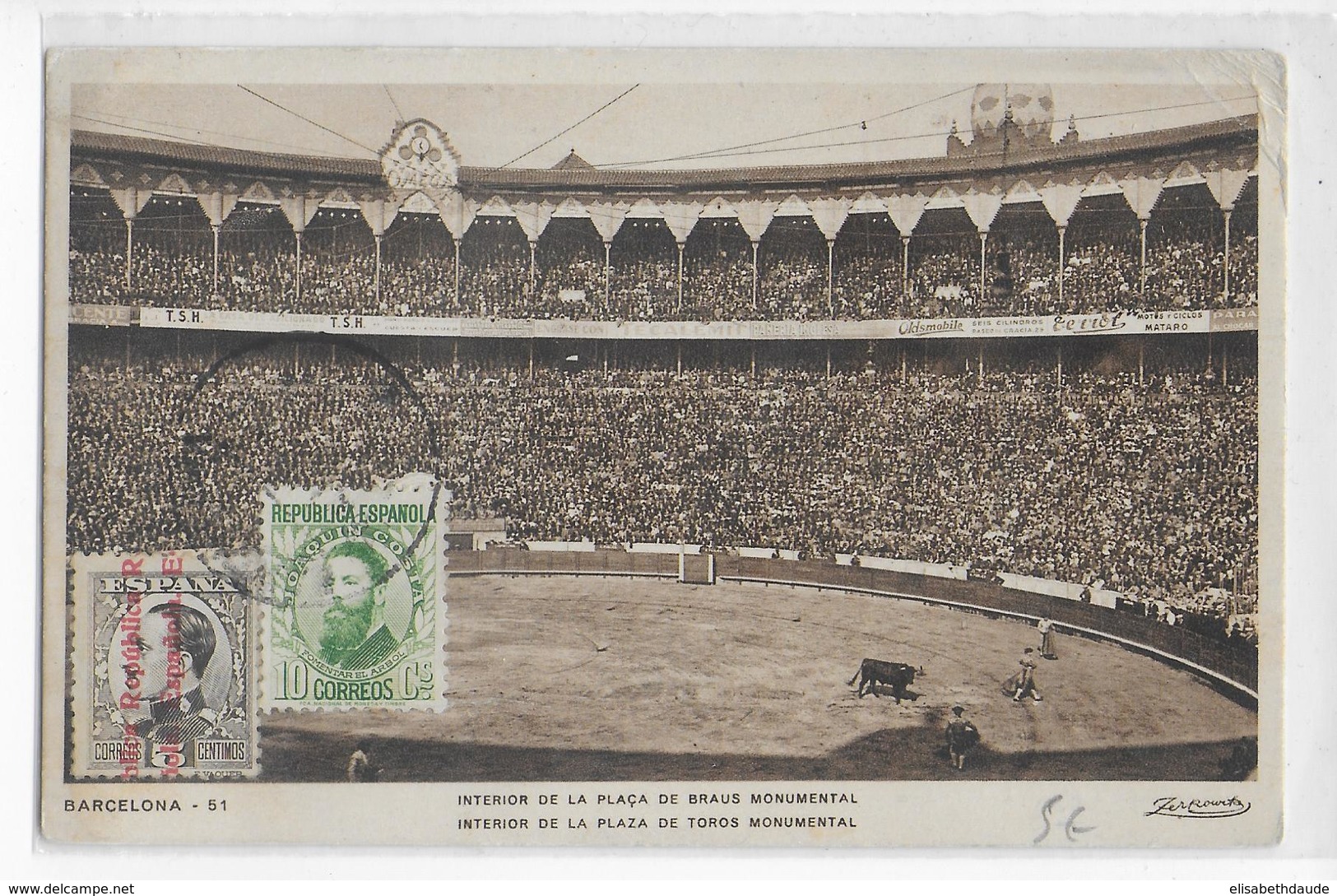 ESPAGNE - 1932 - CARTE De BARCELONA => NEW YORK (USA) - Storia Postale