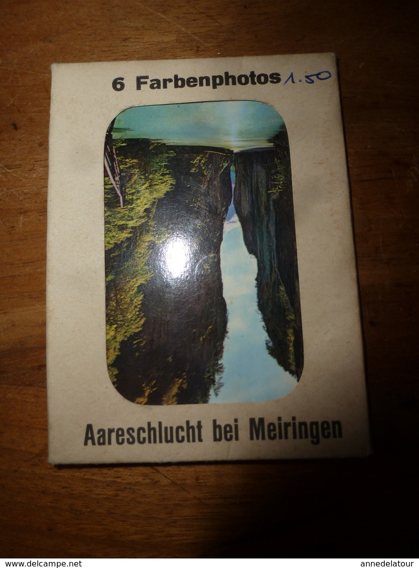 6 Farbenphotos - Aareschlucht Bei Meiringen -  Bazar-Restaurant  H. Moor-Sidler - Sammlungen