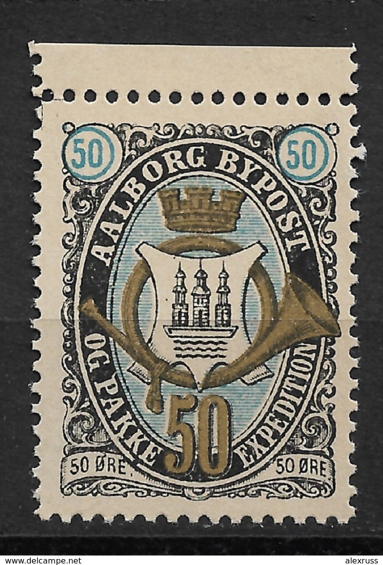 Denmark 1887 Local Issue AALBORG 50 Ore ,Daka 33,VF-XF MNH** (RN-5) - Local Post Stamps