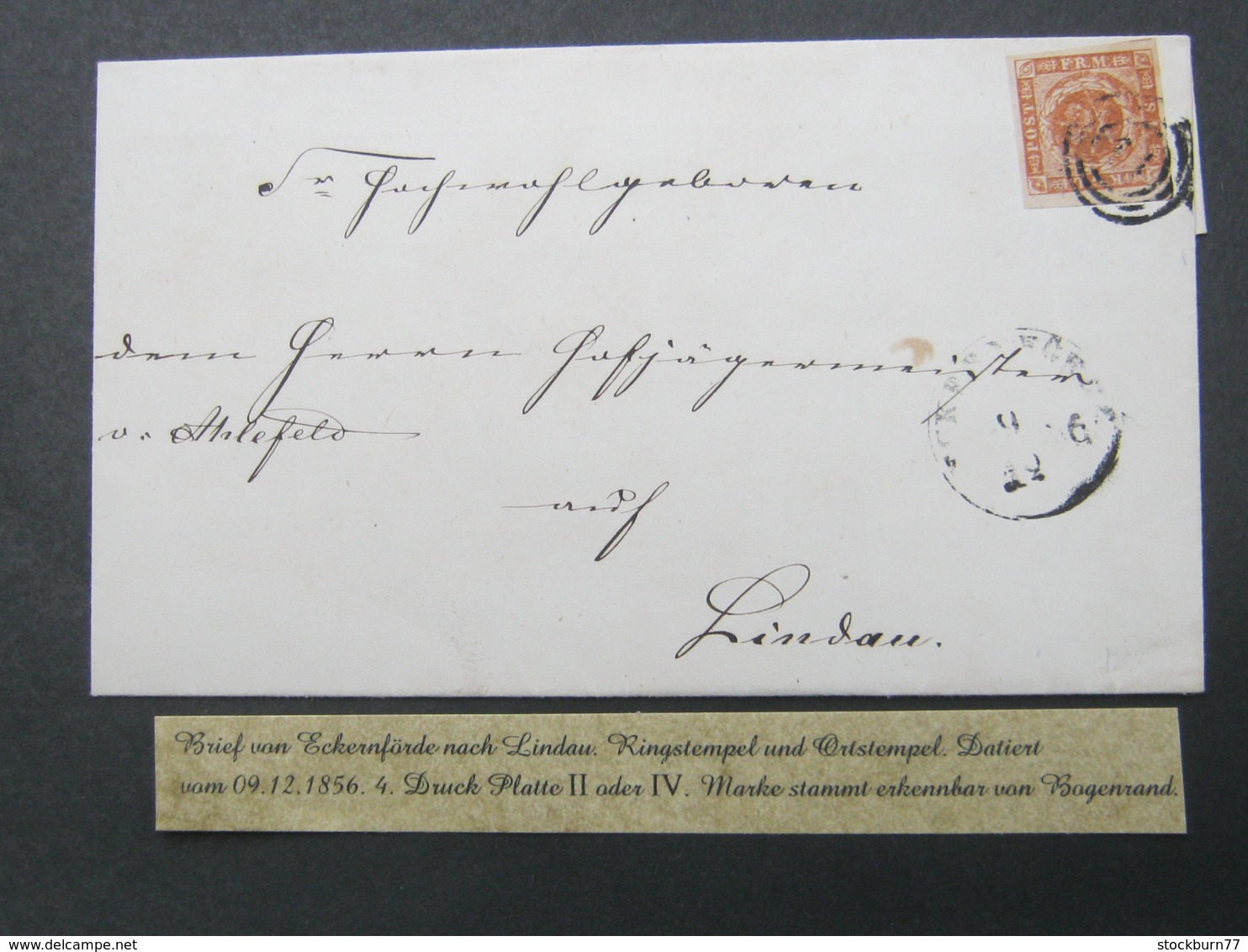 1856 , Brief  Mit  Stempel Aus ECKERNFÖRDE - Schleswig-Holstein