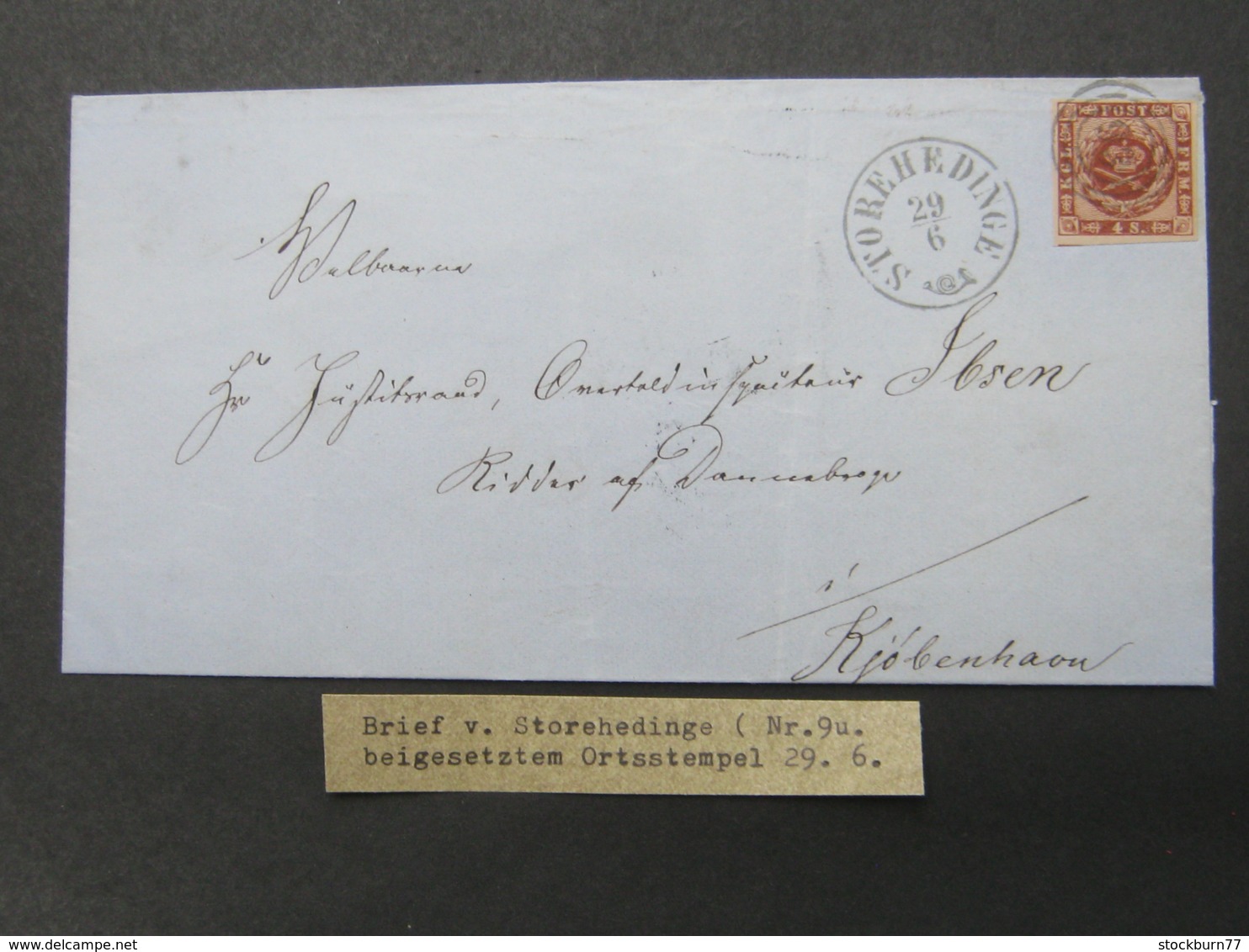 Brief  Mit  Stempel Aus Storehedinge - Cartas & Documentos