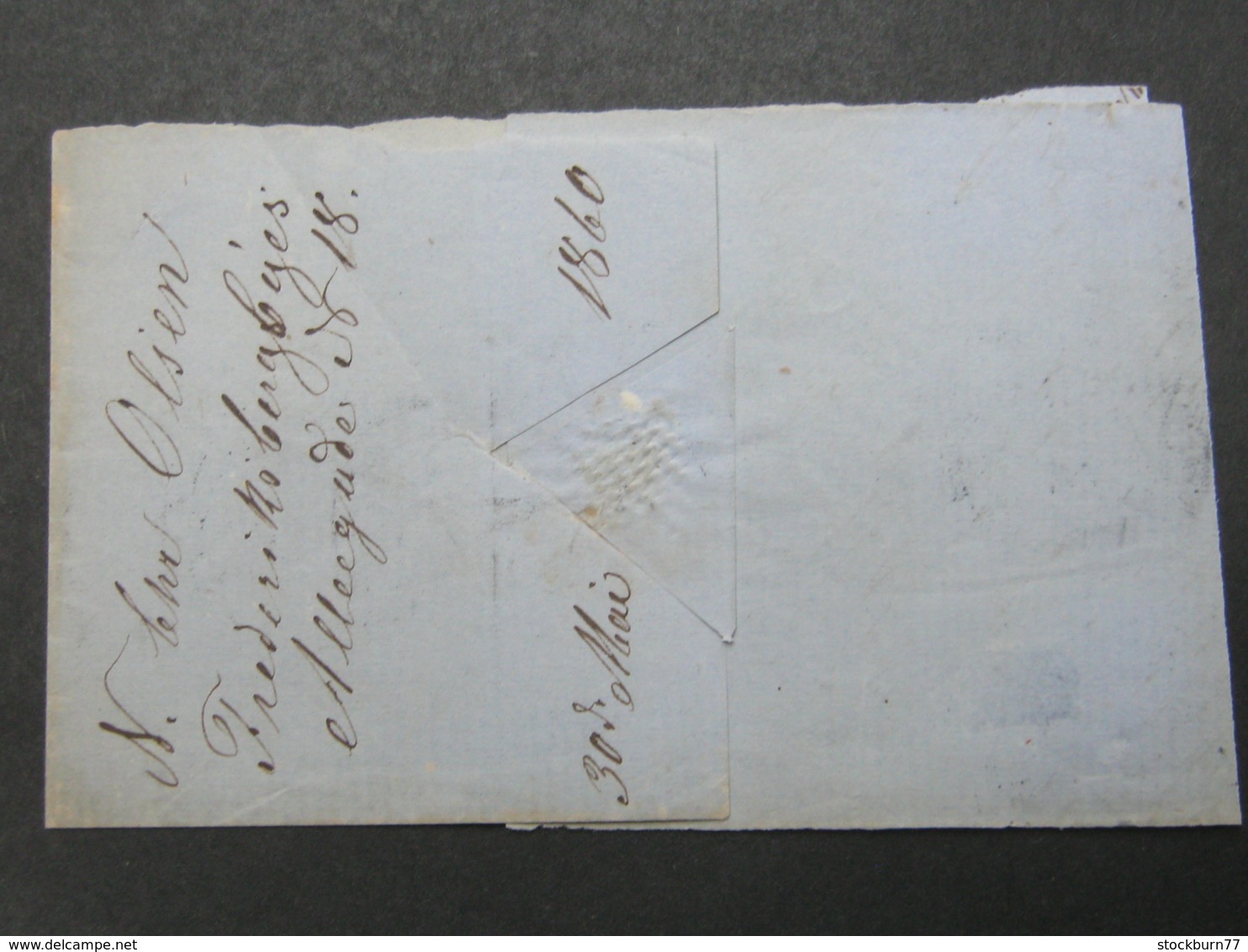 1860 , Brief  Mit  Stempel Aus Kopenhagen - Briefe U. Dokumente