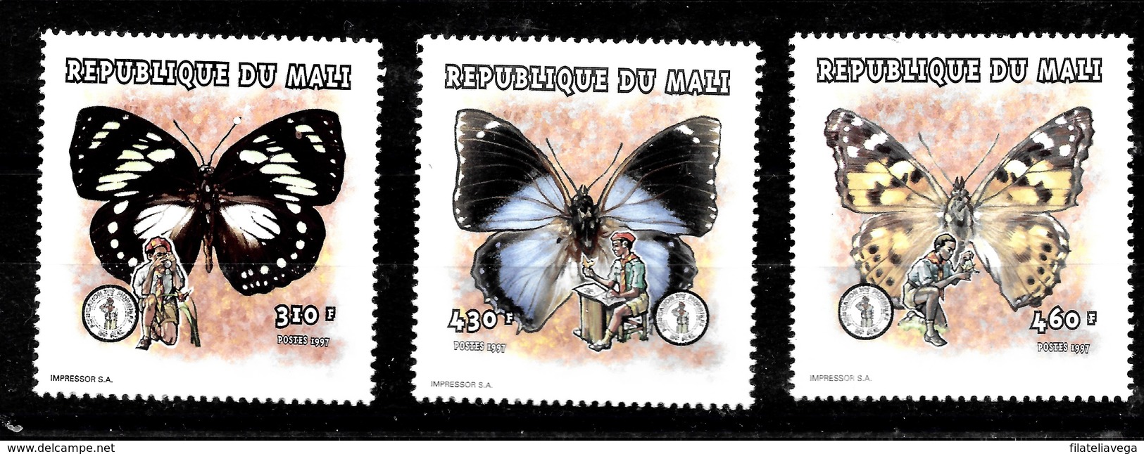 Serie De Mali Nº Yvert 1112/14 **  MARIPOSAS (BUTTERFLIES) - Mali (1959-...)