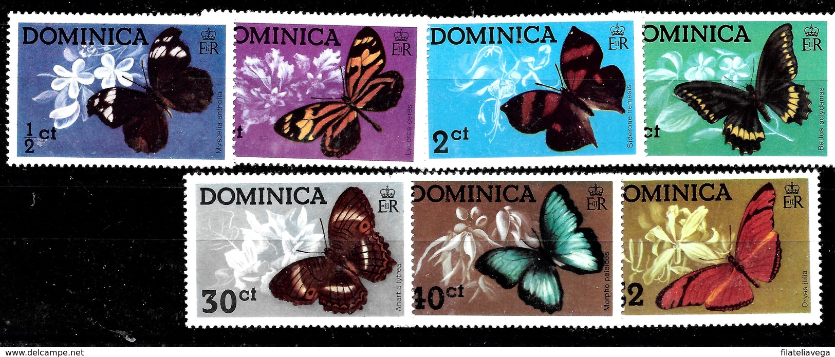 Serie De Dominica Nº Yvert 420/26 ** MARIPOSAS (BUTTERFLIES) - Dominica (1978-...)