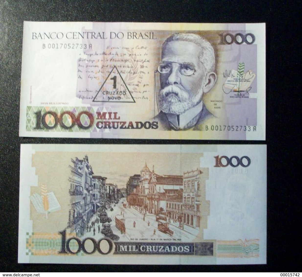 BRASIL 1000 CRUZEIROS 1989 P-216b UNC  D-0299 - Brazil