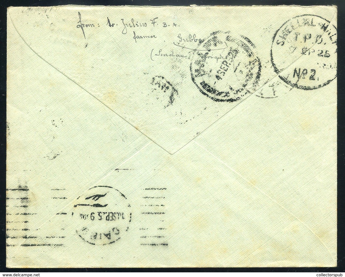 SUDAN 1925. Rare ,  4 Colour Franking Cover To Budapest , Hungary . - Usati