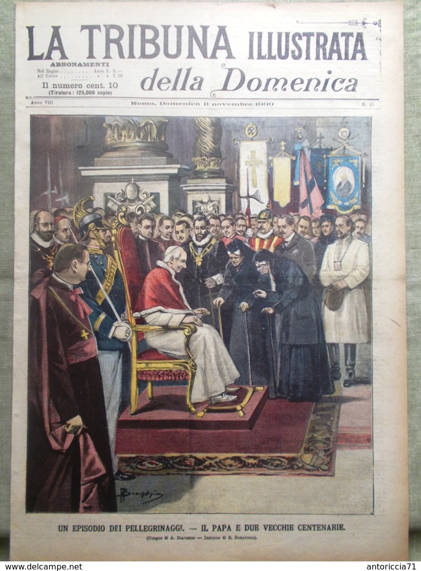 La Tribuna Illustrata 11 Novembre 1900 Capodimonte Legazione Francese Cina Papa - Autres & Non Classés