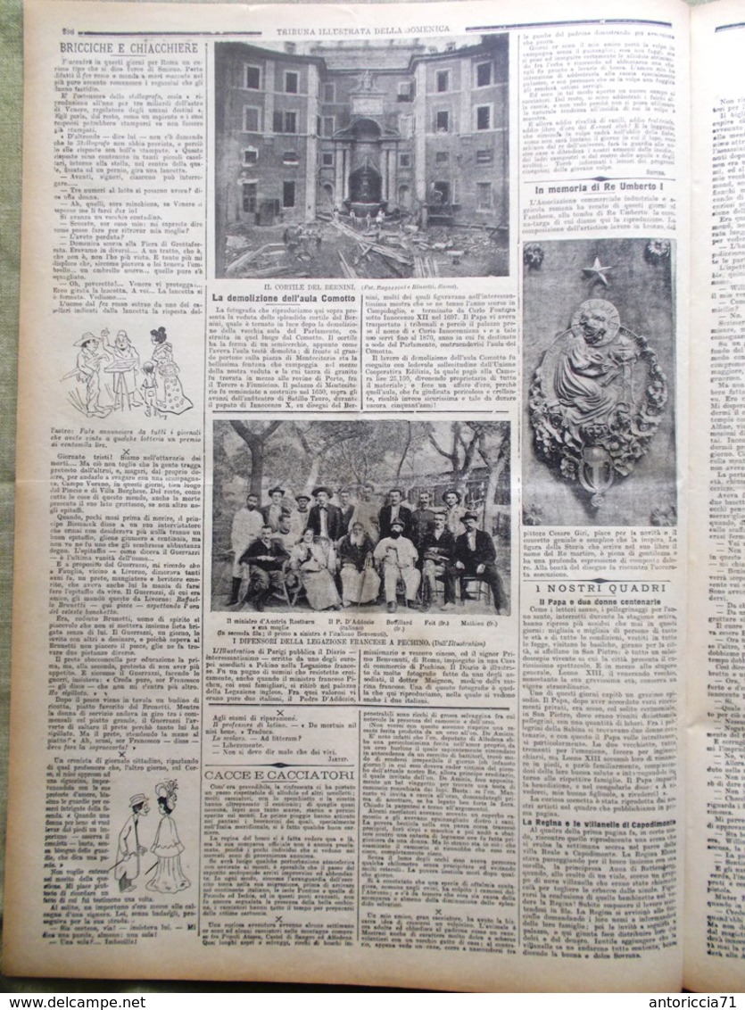 La Tribuna Illustrata 11 Novembre 1900 Capodimonte Legazione Francese Cina Papa - Autres & Non Classés