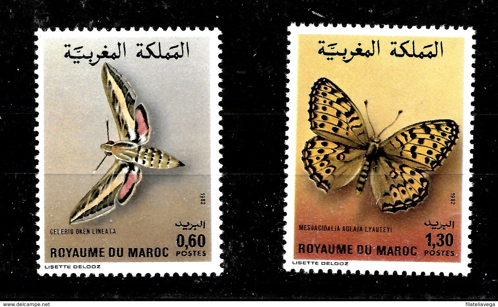 Serie De Marruecos Nº Yvert 921/22 ** MARIPOSAS (BUTTERFLIES) - Mariposas