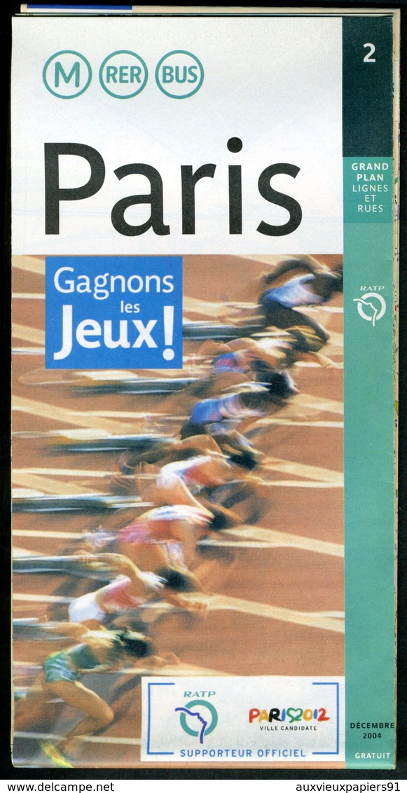 Métro Paris - Ile De France N° 2 - Complet - Jeux Olympiques 2012 - Décembre 2004 - Europe