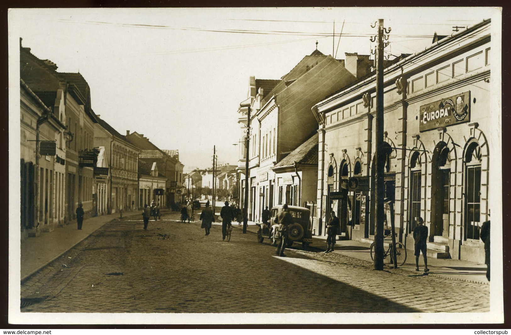 CSÍKSZEREDA 1940. Cca. Európa Étterem, Régi Képeslap - Hongrie