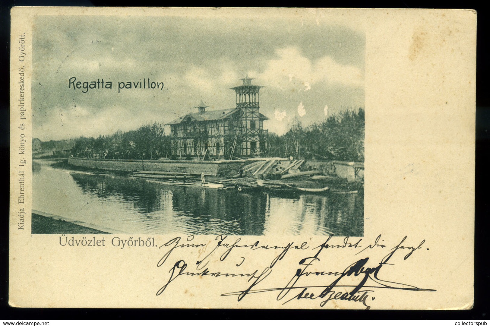 GYŐR 1901. Regatta Pavillon, Régi Képeslap  /  GYŐR 1901 Regatta Pavillan Vintage Pic. P.card - Hungary