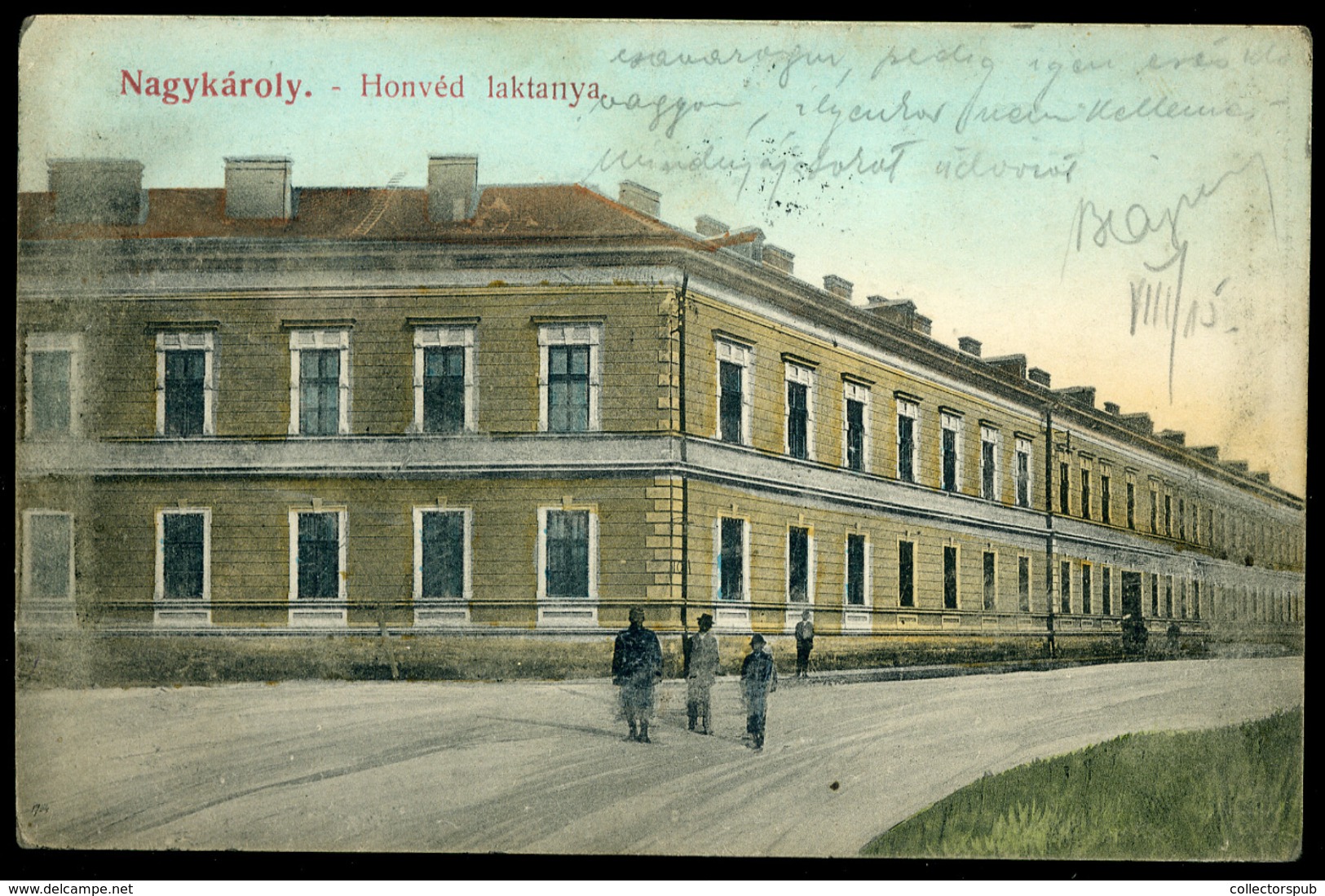 NAGYKÁROLY 1908. Honvéd Laktanya Régi Képeslap - Hongarije