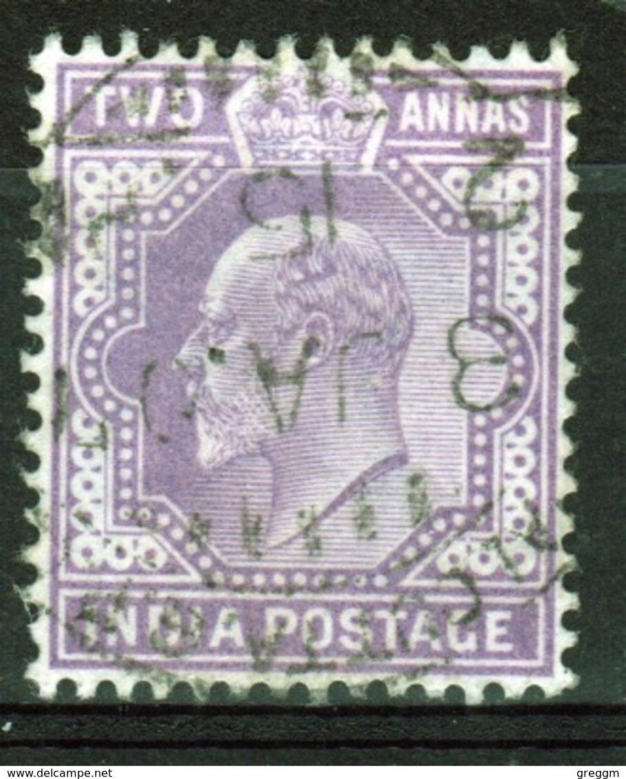 India 1902 King Edward VII  Two Anna Mauve Used Stamp. - 1902-11 King Edward VII