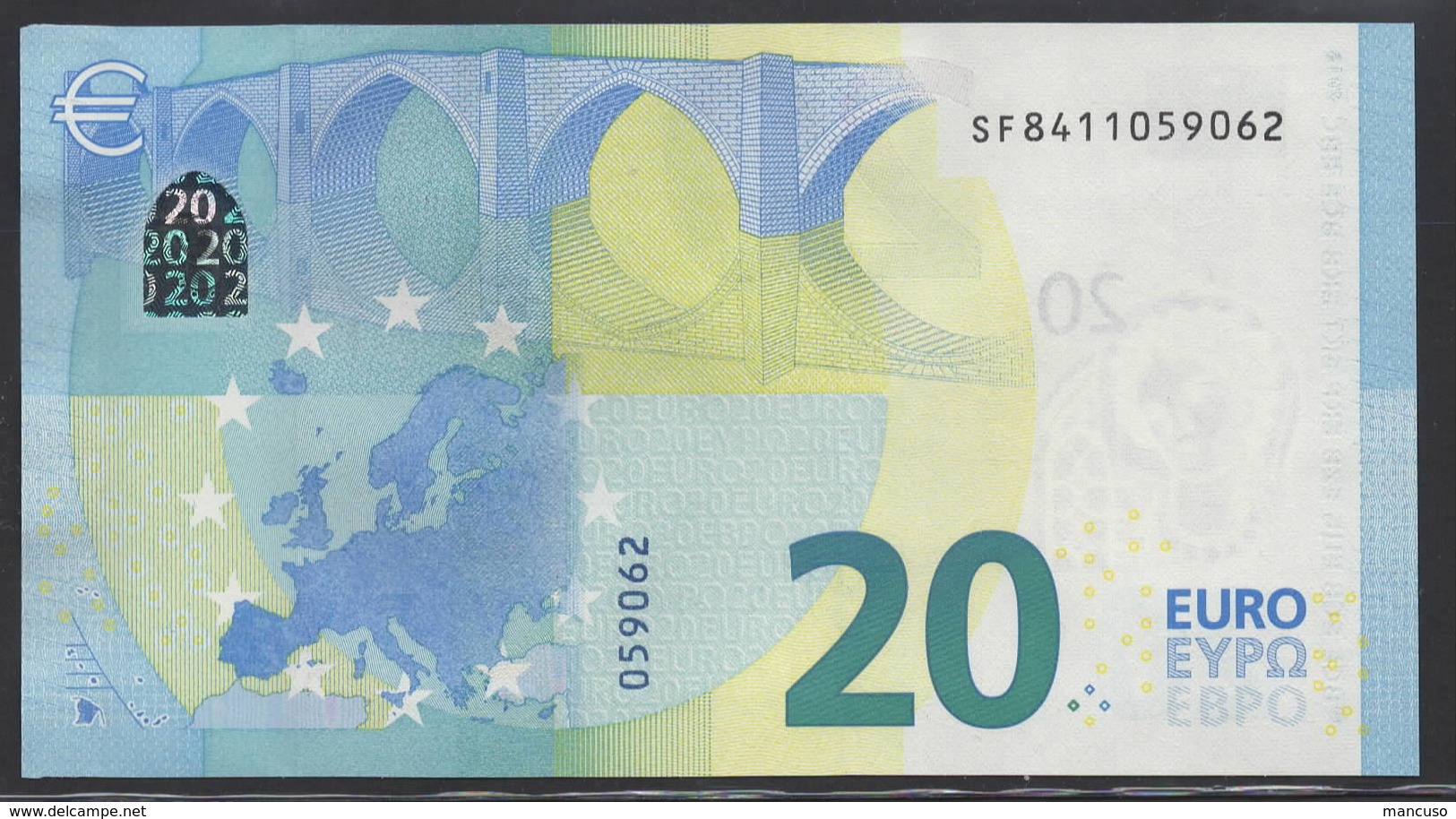 EURO 20  ITALIA SF S019  "41"  DRAGHI  UNC - 20 Euro