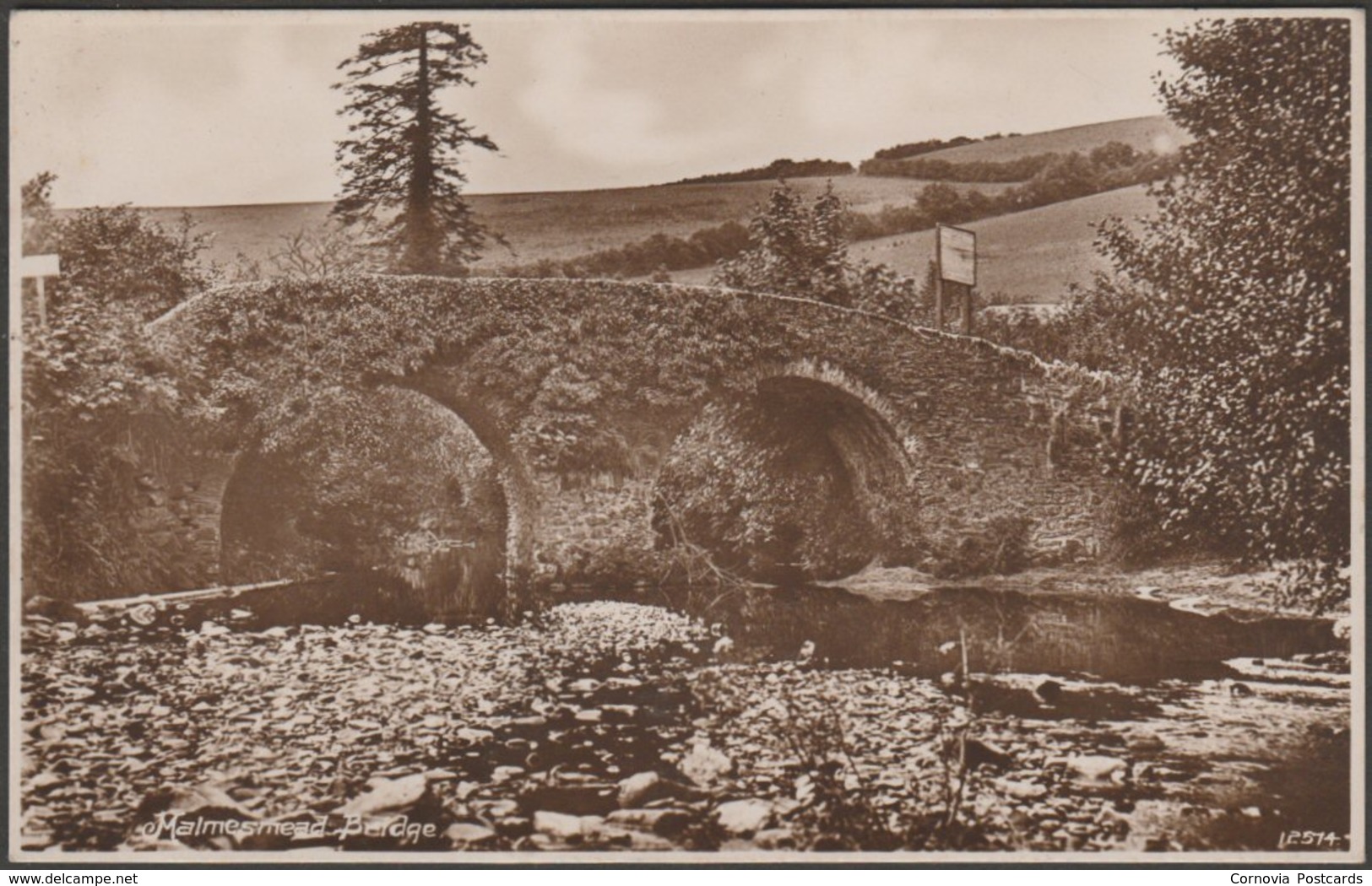 Malmesmead Bridge, Devon And Somerset, C.1920s - RP Postcard - Other & Unclassified